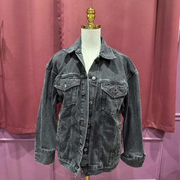 H&M Jackets & Blazers - H&M Charcoal Denim Jacket